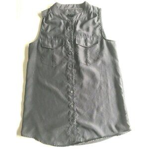 J.Crew Women's Top Size 2 Dark Gray Sleevless Drap